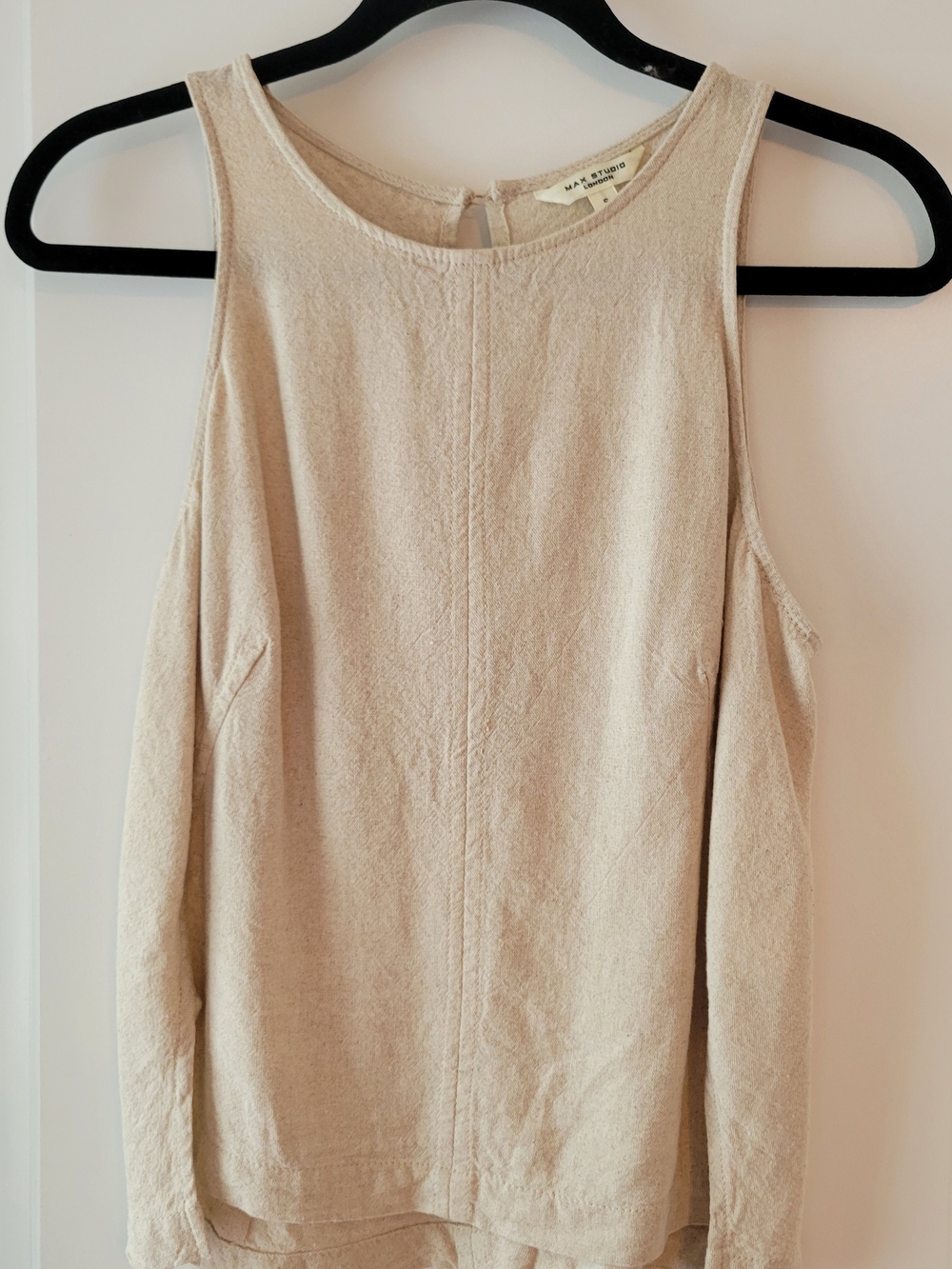 Max Studio Neutral Beige Knit Tank